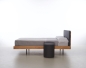 Preview: orig. SMOOTH elegantes modernes Bett Design massiv aus Holz Polster Kopfteil